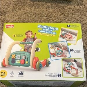 Multistage Walker Fitness Rack - Green and Orange